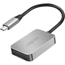Logilink CR0050 - Dual Kartenleser, USB-C 3.2 Gen1 für SD, SDHC, SDXC, microSD, SDHC, SDXC, MMC und RS MMC Karten bis 1TB, Aluminium