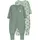 NAME IT 2er-Pack Schlafoveralls mit Klappfuß Elefanten, gruen, 86