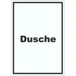 Dusche Aufkleber mit Text waschen Hygiene hochkant A7 (74x105mm)