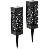Spetebo LED Solar Schattenlampe - 2er Set - jeweils ca. 28 cm