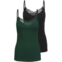 Only Spitzentop ONLY "ONLKIRA – Doppelpack mit Spitzendetail für feminine Looks", Damen, Gr.