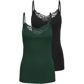 Only Spitzentop ONLY "ONLKIRA – Doppelpack mit Spitzendetail für feminine Looks", Damen, Gr.
