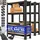 Masko Lagerregal 2er-Set Metall 80 cm x 160 cm x 40 cm schwarz