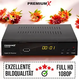 Premium X PremiumX HD 521 B FTA Digital SAT TV-Receiver DVB-S2 HDMI SCART USB 12V externe Netzteil