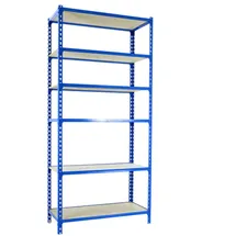 Proregal Schwerlastregal Metall 250x100x30cm blau 6 Fachböden