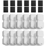 ATMZIQXR 24 Katzenbrunnen Edelstahl Filter: Trinkbrunnen für Katze Filter - Katzen Trinkbrunnen Filter - Verunreinigungen Filtern und Wasser Enthärten - 12 Kohlefilter + 12 Schaumfilter - 6-Monats-Kit