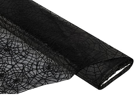 Organza Spinnennetz, schwarz