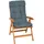 Beautissu Hochlehner Auflage 120 x 50 x 8 cm Taubenblau 1 St.