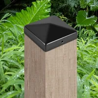 10x Pfostenkappe für Holzpfosten Schützende Umzäunung Pfostenkappe für Holzpfosten Schwarz 91x91mm - Swanew