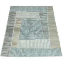 Paco Home Teppich Geometrisches Design Pastell Braun Beige Grau, Grösse:200x290 cm