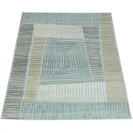 Paco Home Teppich Geometrisches Design Pastell Braun Beige Grau, Grösse:200x290 cm