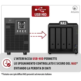 Atlantis OnLine UPS A03-OP1502P PRO 1500VA 1350W, Doppelte Sinuswelle Umwandlung