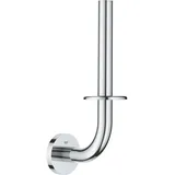 GROHE Start, Toilettenpapier Reserverollenhalter, ohne Bohren (zur Aufbewahrung von Reserverollen, zum Kleben oder Bohren, mit Schrauben & Dübel, Kleber separat kaufen), rund, chrom, 41186000