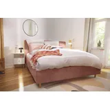 Tom Tailor HOME Polsterbett »CALIFORNIA BED«, mit seitlichen Holzakzenten am Kopfteil orange