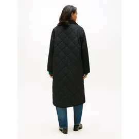 Tommy Hilfiger FLAG Quiltred Padded QUILTED COAT", Damen, Steppmantel Oversized fit, schwarz, Black L