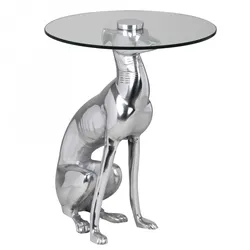 KADIMA DESIGN Design Deko Beistelltisch Figur DOG aus Aluminium Farbe