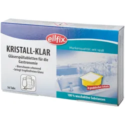 Eilfix Gläserspültabletten, Kristallklar 56x10g