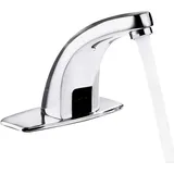 Yosoo Automatischer Infrarot-Sensor-Kaltes Wasserhahn mit Zinklegierung, intelligenter Berührungsloser Wasserhahn für Küche und Badezimmer 1 Chrome