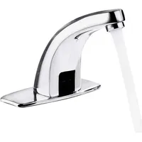 Yosoo Automatischer Infrarot-Sensor-Kaltes Wasserhahn mit Zinklegierung, intelligenter Berührungsloser Wasserhahn für Küche und Badezimmer 1 Chrome