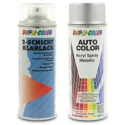 Dupli Color 400 ml Auto-Color Lack silber metallic 10-0010 + 400ml 2-Schicht-