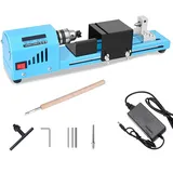 ZXLLAFT Mini Drehmaschine, 150W Präzise Drehbank Feindrehmaschine Perlen Maschine, 7-stufige Geschwindigkeitsregulierung, Perlen Polierer Maschine DIY CNC Bearbeitung