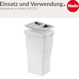 HAILO Einbaumülleimer 13 l Hellgrau