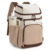 TOURIT Isolierter Kühlrucksack 30 Dosen, Auslaufsichere Lunch Kühltasche mit Zwei Fächern Leichter, wasserdichter Kühlrucksack für Damen und Herren Ideal für Strand, Camping, Picknick, Wandern Reisen