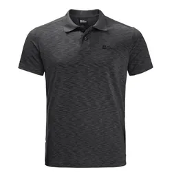 Jack Wolfskin Herren Travel Polo, M - black