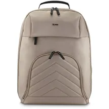 Hama Rucksack für Laptop (Laptopfach gepolstert für Laptops bis 16,2“, Tabletfach für 14,6“, Laptoprucksack mit 2 Vordertaschen und 1 Innenfach, ultraleichter Daypack) beige