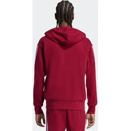 adidas Herren, Kapuzensweat Essentials 3-STREIFEN FRENCH Terry, Größe L in Rot ACTMAR/WHITE
