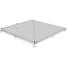 Quick Star Pavillon Schutzhaube 3x3 m Transparent