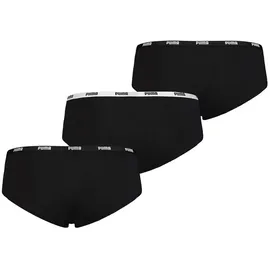 Puma Damen Iconic Hipster / Mini Shorts / String - 3er Pack Hipster Schwarz M