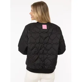 Zwilling Bomberjacke ZWILLINGSHERZ ""Be Happy"", Damen, Gr. M, schwarz, Steppware, Obermaterial: 100% Polyester, regular fit kurz, angesetztes Bündchen, Jacken Bomberjacke