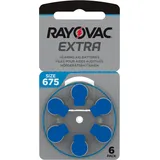 6 x Rayovac Extra Advanced Hörgerätebatterien 675 675AUN-6XEMF 6er Blister