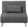 Beliani 1-Sitzer Schlafsofa Stoff Dunkelgrau