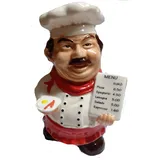 B2SEE LTD Große Keramik - Koch Chef Cookie Kneipe - Spardose - Sparschwein - Tresor - Geschenk Figur Originell Eyecatcher Geld ca 22 cm Dia
