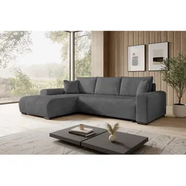 storez24 Eckcouch Polyester 3-Sitzer Grau
