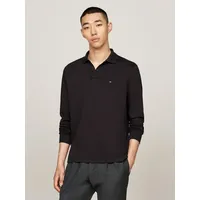 Tommy Hilfiger Langarm-Poloshirt »L/S LIQUID COTTON REG POLO«, Gr. XXL, Black, , 99750458-XXL