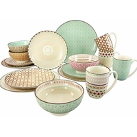 CreaTable Kombiservice, Steinzeug, 16 Teile, Mandala bunt CreaTable Kombiservice, Steinzeug, 16 Teile, Mandala bunt