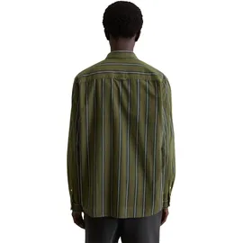 Marc O'Polo DENIM "mit mehrfarbigen Streifen", Herren, Gr. L, Normalgrößen, dunkelgrün, Obermaterial: 100% Baumwolle, gestreift, regular fit normal, Manschette, Hemden