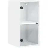 vidaXL Wandschrank mit Glastüren Weiß 35x37x68,5 cm
