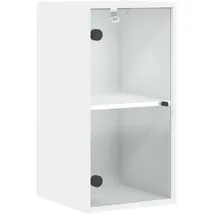 vidaXL Wandschrank mit Glastüren Weiß 35x37x68,5 cm