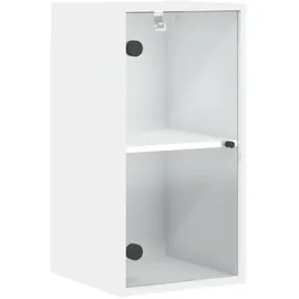 vidaXL Wandschrank mit Glastüren Weiß 35x37x68,5 cm