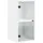 vidaXL Wandschrank mit Glastüren Weiß 35x37x68,5 cm