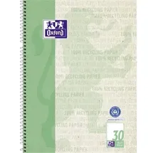 Oxford Collegeblock Recycling Lineatur 30 blanko DIN A4 ohne Rand, 1 Block