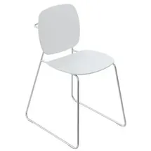 Hewi 950 Badstuhl mit Rückenlehne und Handtuchreling signalweiß