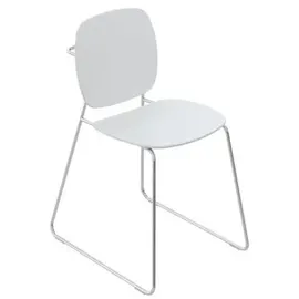 Hewi 950 Badstuhl mit Rückenlehne und Handtuchreling signalweiß