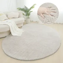 LeGer Home by Lena Gercke Hochflor-Teppich "Halrum, einfarbig, besondere Form, modern" Gr. 73, grau, B:200 H:25 L:300, Kunstfaser, LEGER HOME BY LENA GERCKE, Teppiche, organische Form, bean shape, kuschelig, Wohnzimmer, Schlafzimmer