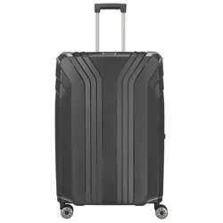 Hartschalen-Trolley TRAVELITE "ELVAA, verschiedene Größen und Farben", Gr. B/H/T: 51cm x 76cm x 31cm 102 l, schwarz, Polypropylen, unifarben, klassisch, Koffer, Hartschallenkoffer Reisegepäck TSA Schloss mit Blindenschrift