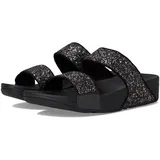 FitFlop Damen Lulu Multi-Tonal Glitter Slides Sandale, Schwarz, 39 EU